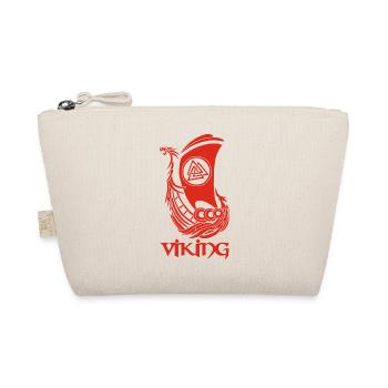 Red Viking Ship - Organic Pouch - nature - Front
