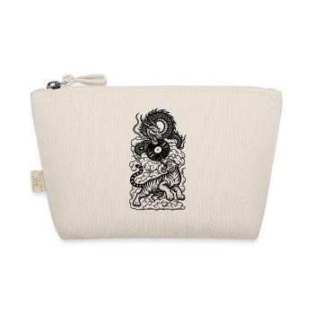 Chemise DJ : Techno Tiger & Dragon en duel vinyle - Trousse biologique - nature - Devant