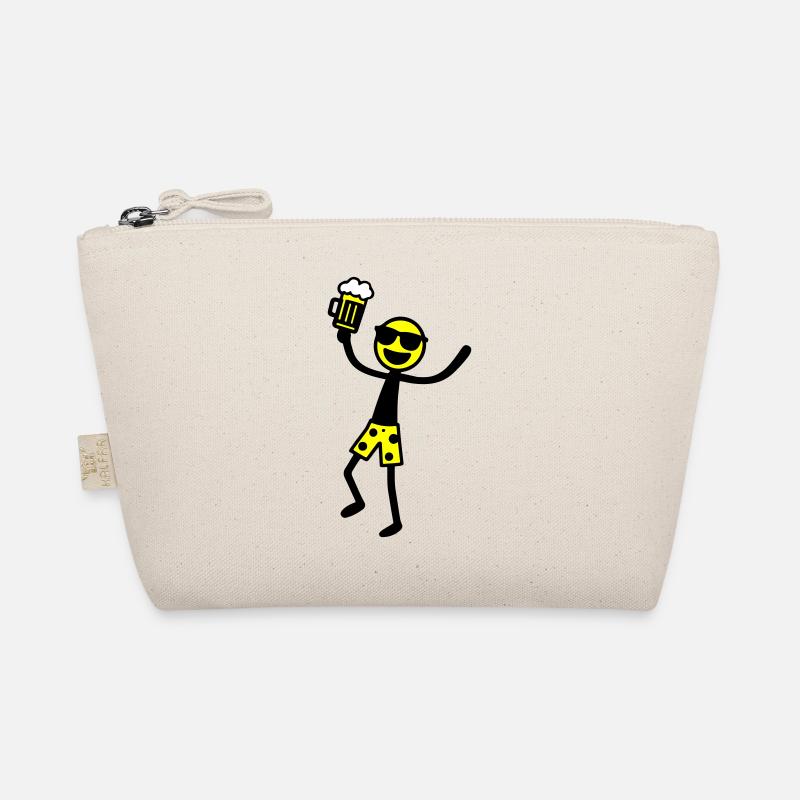 Strichmännchen Bier Party Urlaub Bio-Täschchen