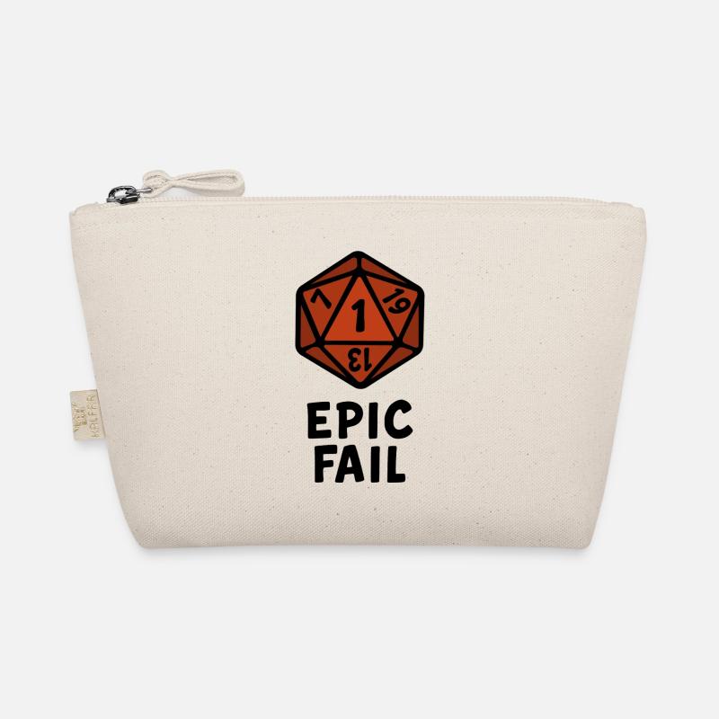D20 Dice Retro Style Art Organic Pouch