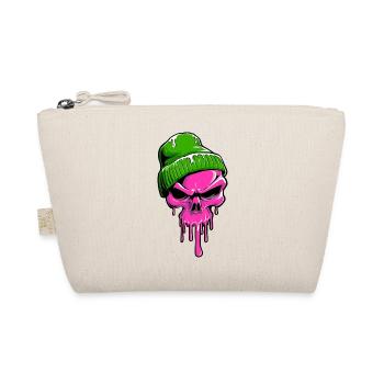 Skeleton Skull Skull - Organic Pouch - nature - Front