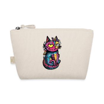 Cat Colorful Art Design - Organic Pouch - nature - Front