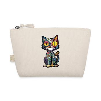 Cat Art Colorful Kitten - Organic Pouch - nature - Front