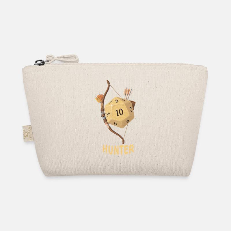 D20 with Bow & Arrow – Hunter Fantasy Dice Organic Pouch