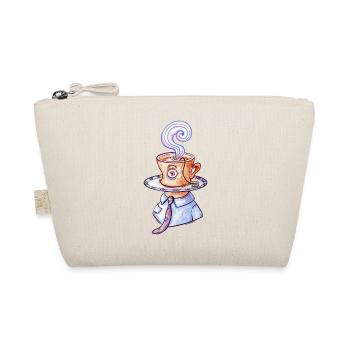 Surreal Tea Cup Man - Organic Pouch - nature - Front