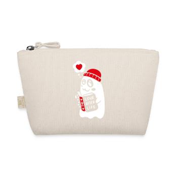 Cute Ghost Reading Romantic Book - Organic Pouch - nature - Front