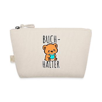 The cute little bear is a book holder! - Organic Pouch - nature - Front