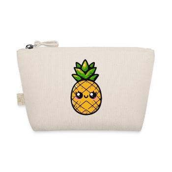 Ananas Kawaii Sourire - Trousse biologique - nature - Devant