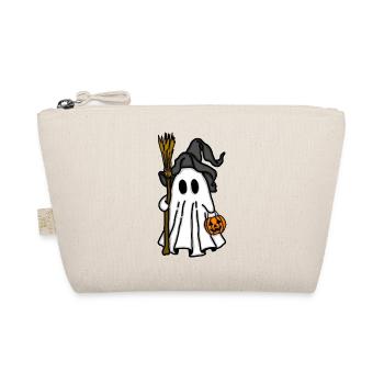 Ghosts Halloween with pumpkin light - Organic Pouch - nature - Front