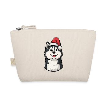 Husky Santa Pup - Organic Pouch - nature - Front