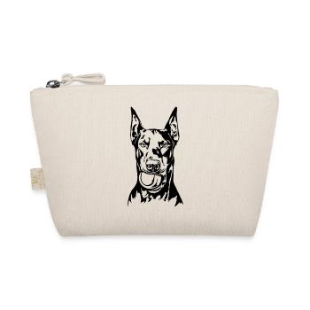 Dobermann Ball Balljunkie Hunde Wilsigns - Bio-Täschchen - Natur - Vorne