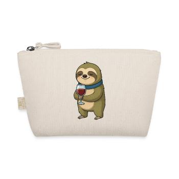 Dessin animé Amant du Vin, Paresseux Mignon, Vin Rouge - Trousse biologique - nature - Devant