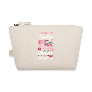Hawaiian Ukulele Uke I Like To - Organic Pouch - nature - Front