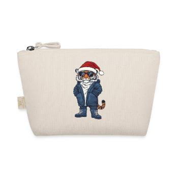 Tiger Christmas Winter - Organic Pouch - nature - Front