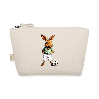 Hase Fussball - Bio-Täschchen - Natur - Vorne