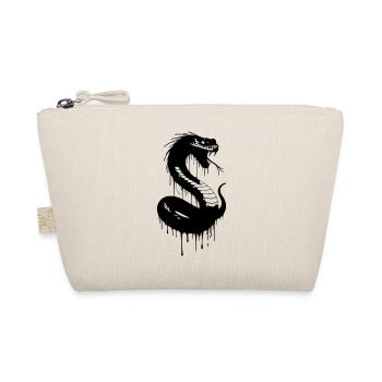 Black snake with dripping ink - Organic Pouch - nature - Front