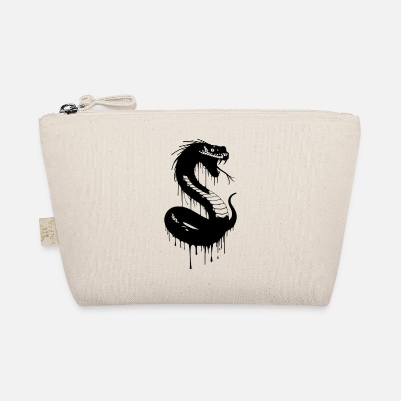 Black snake with dripping ink Organic Pouch