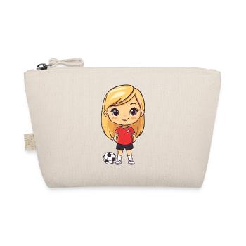 Foosball girl with ball - Organic Pouch - nature - Front