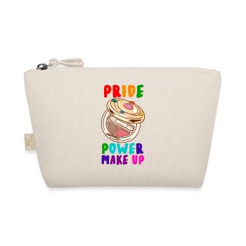 Pride Power Makeup Rainbow Art - Organic Pouch - nature - Front