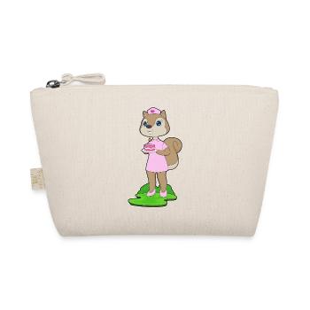 Squirrel Birthday Nurse - Organic Pouch - nature - Front