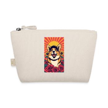 Corgi Sunshine and Roses - Organic Pouch - nature - Front