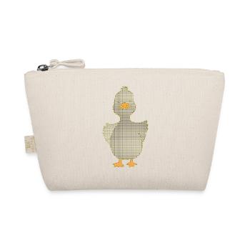 Karo-Ente mit gelbem Schnabel - Bio-Täschchen - Natur - Vorne