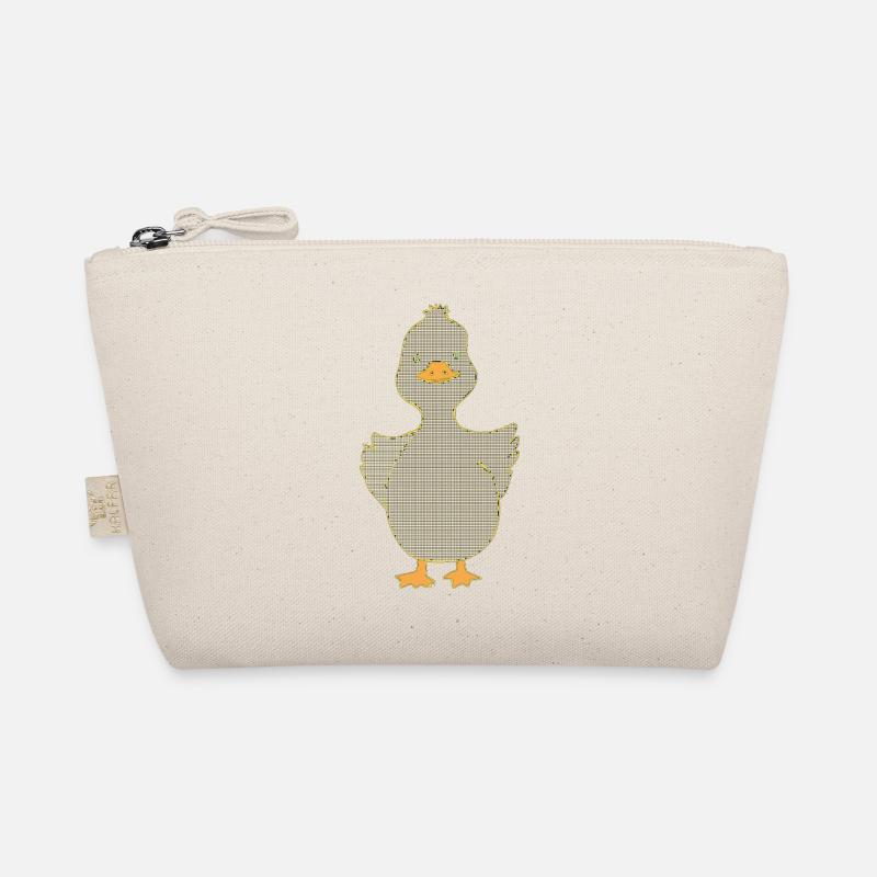 Checkered duck with yellow beak Organic Pouch