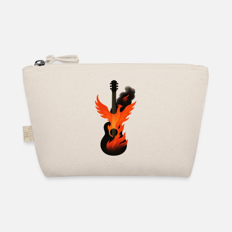 Flaming Phoenix Rock Metal Guitar Organic Pouch
