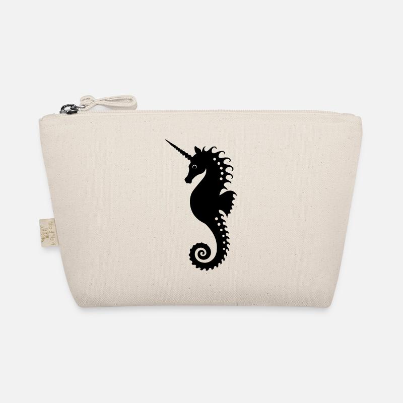 Elegant unicorn seahorse Organic Pouch