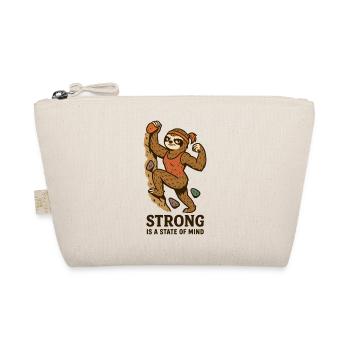 Strong Is a State of Mind – Boulder Faultier Frau - Bio-Täschchen - Natur - Vorne