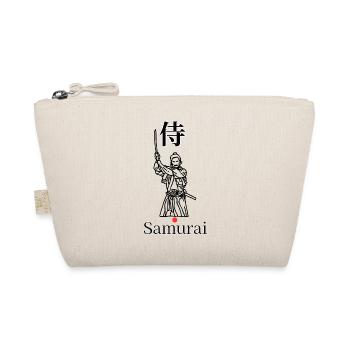 Samurai Symbol Minimal Schwarz Weiß Rot - Bio-Täschchen - Natur - Vorne