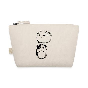 Two guinea pig heads - Organic Pouch - nature - Front