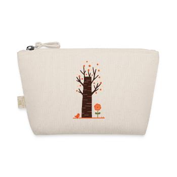 Whimsical Blossom Tree with Bird - Organic Pouch - nature - Front
