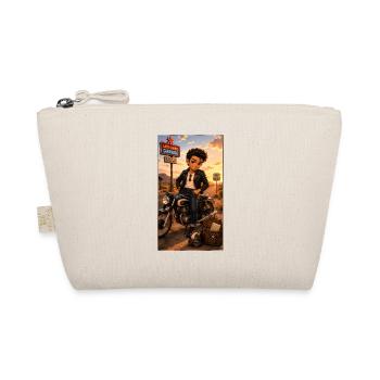 Steven Biker Motorcycle Road 66 Vintage – Kek-Ina - Bio-Täschchen - Natur - Vorne