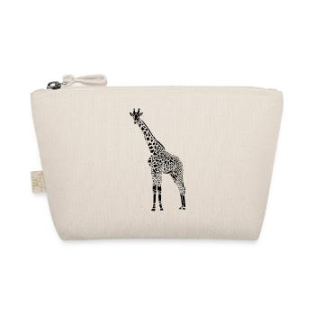 Black Giraffe African Giraffe Silhouette - Organic Pouch - nature - Front