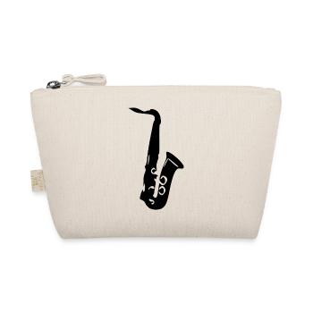 Saxophone Music Gift Musician - Organic Pouch - nature - Front
