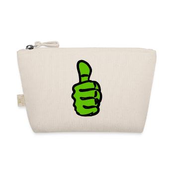 Green thumbs up contrast - Organic Pouch - nature - Front