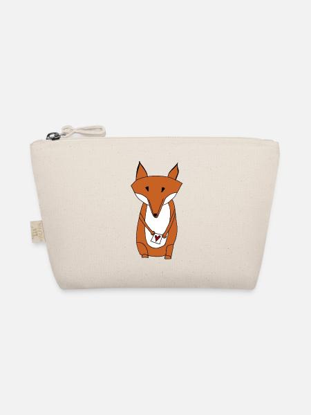 Mr Fox Loveletter / Herr Fuchs mit Liebesbrief - Bio-Täschchen - Natur