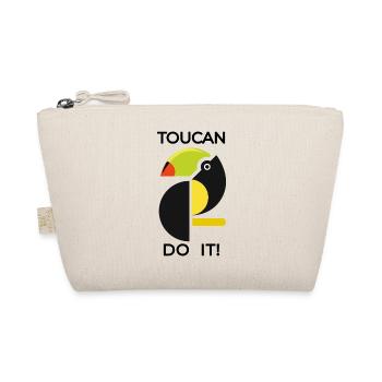 Abstrakter Tukan TOUCAN DO IT - Bio-Täschchen - Natur - Vorne