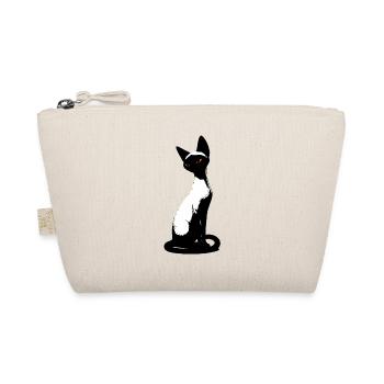 Elegante Siamkatze – Minimalistische Kunst & Eyes Oran - Bio-Täschchen - Natur - Vorne