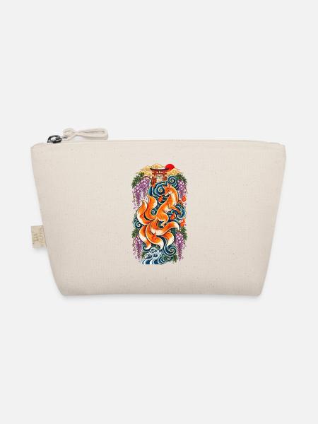 Kitsune-Feuer-Torii-Fantasie - Bio-Täschchen - Natur