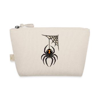 Spinne im Netz – Tattoo - Bio-Täschchen - Natur - Vorne