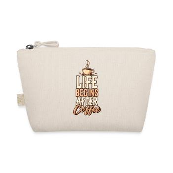 Life Begins After Coffee – Kaffee Retro Design - Bio-Täschchen - Natur - Vorne