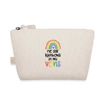 REGENBOGEN IN ADERN LIEBEN SPRUCH MOTIVE GESCHENK - Bio-Täschchen - Natur - Vorne