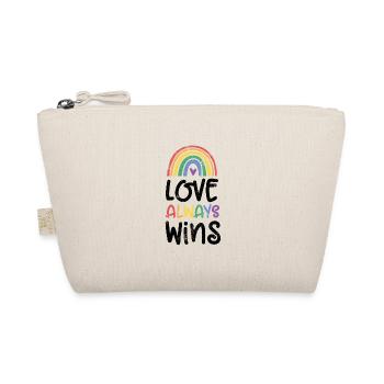 LOVE ALWAYS WINS RAINBOW LOVE SHIRT GIFT - Organic Pouch - nature - Front