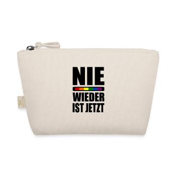 Nie wieder ist jetzt - Bio-Täschchen - Natur - Vorne