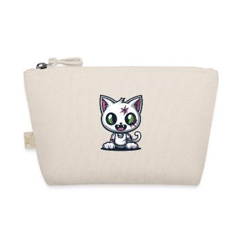 Katze Halloween Lustig Baby - Bio-Täschchen - Natur - Vorne
