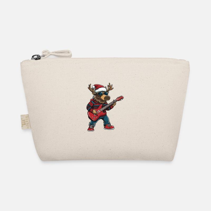 Moose Christmas Rocker Guitar Organic Pouch