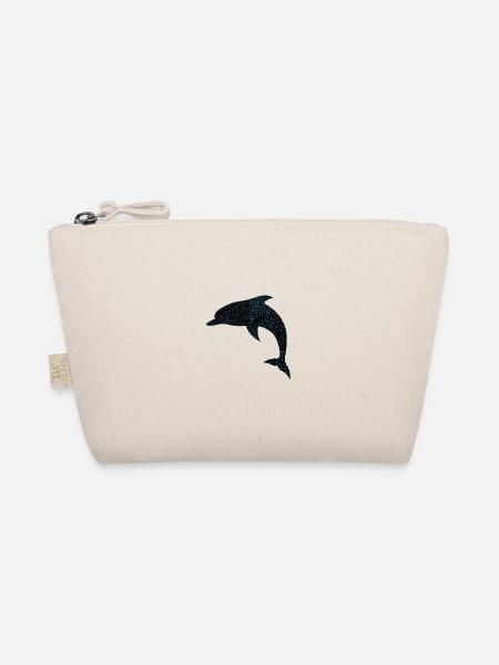 Niedlicher Delphin Cute Dolphin - Organic Pouch - nature - Front