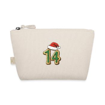 14 Zahl Weihnachten - Bio-Täschchen - Natur - Vorne